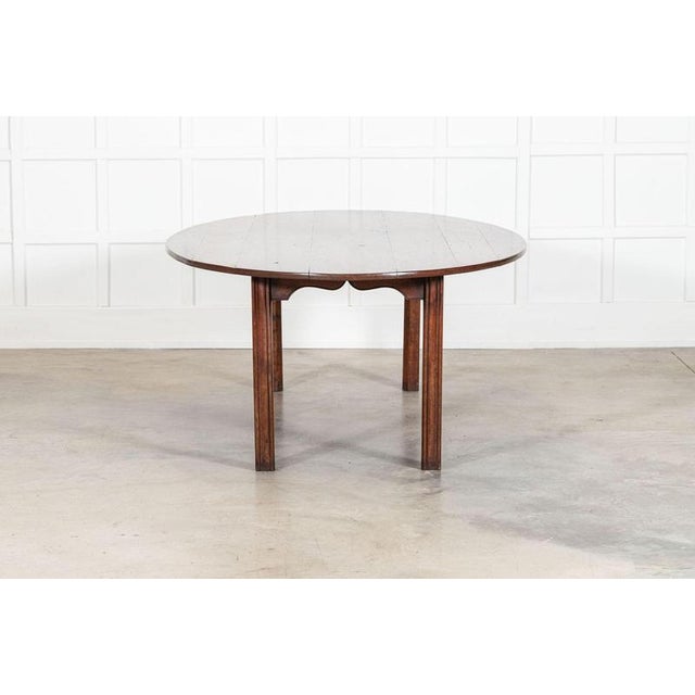 Late 19th Century Large English Oval Cherrywood Dining Table, 1890s For Sale - Image 5 of 15