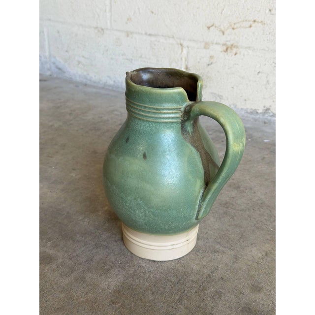 Mid-Century Modern Vintage Mid-Century Modern Green Keramik Ceramic Pitcher Jar For Sale - Image 3 of 10