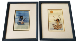 Maxine Noel, Spirits, 1970s, Paintings, Framed, Set of 2