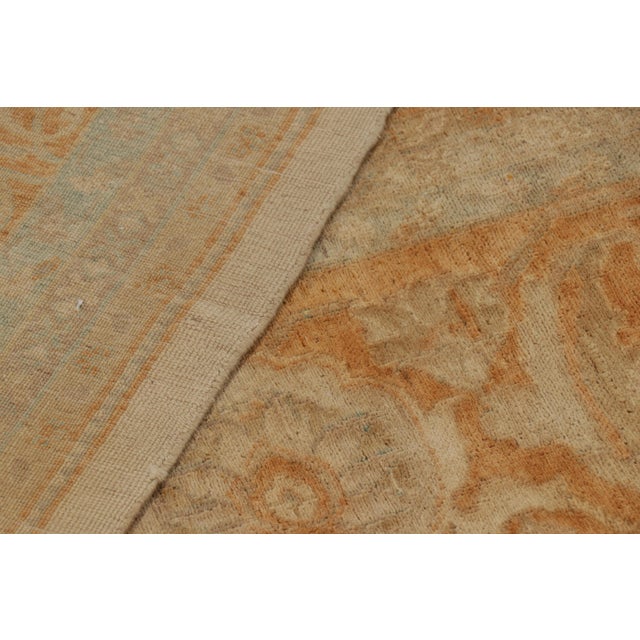 Rug & Kilim’s Agra Style Rug in Beige and Amber With Floral Patterns For Sale - Image 9 of 9