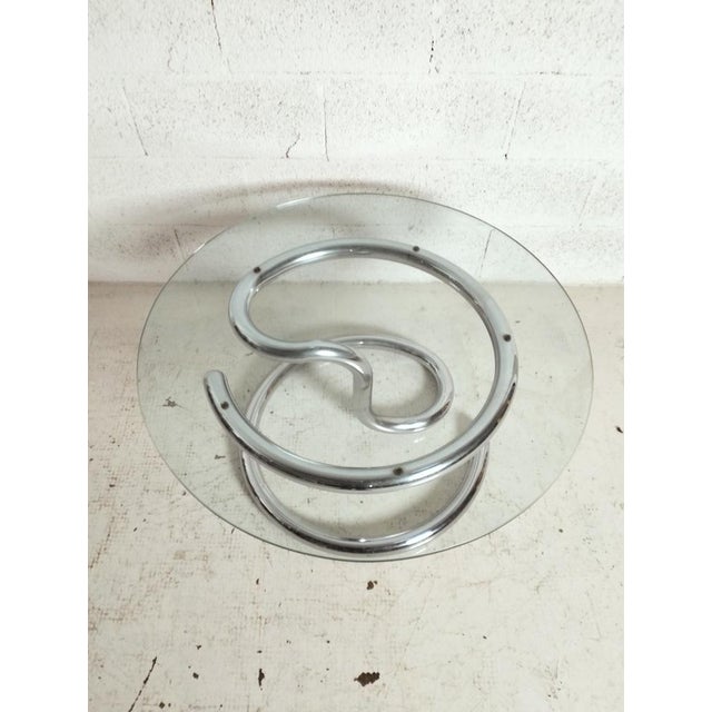 1970s Anaconda Coffee Table in Glass and Chromed Steel attributed to Paul Tuttle for Strassle, 1970s For Sale - Image 5 of 10