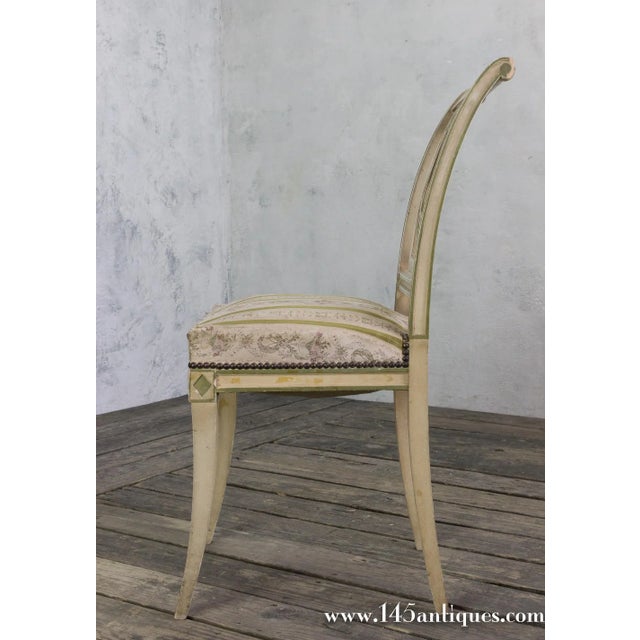 Antique White Set of Four French Neoclassical Style Painted Dining Chairs, Circa 1920 For Sale - Image 8 of 11