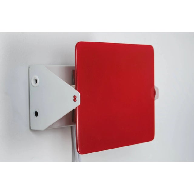 Metal Charlotte Perriand Red 'Applique á Volet Pivotant' Wall Lights For Sale - Image 7 of 12