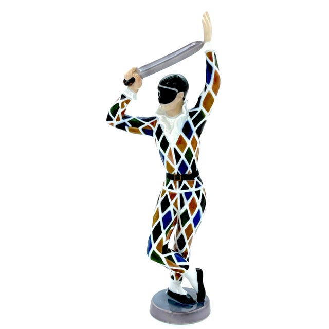 Bing & Grondahl Bing & Gr√∂ndahl "Harlequin with Sword", Designed by Ebbe Sadolin For Sale - Image 4 of 10