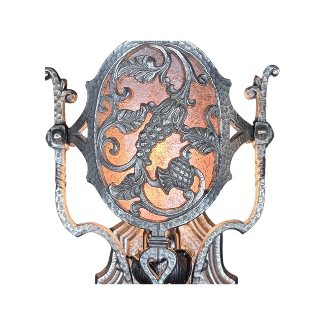 1920s 1920s Nickel Plated Brass or Bronze Spanish Revival Wall Sconces #2616 - a Pair For Sale - Image 5 of 9