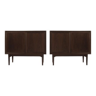 Set of Walnut Cabinets by Kipp Stewart, C. 1950s For Sale