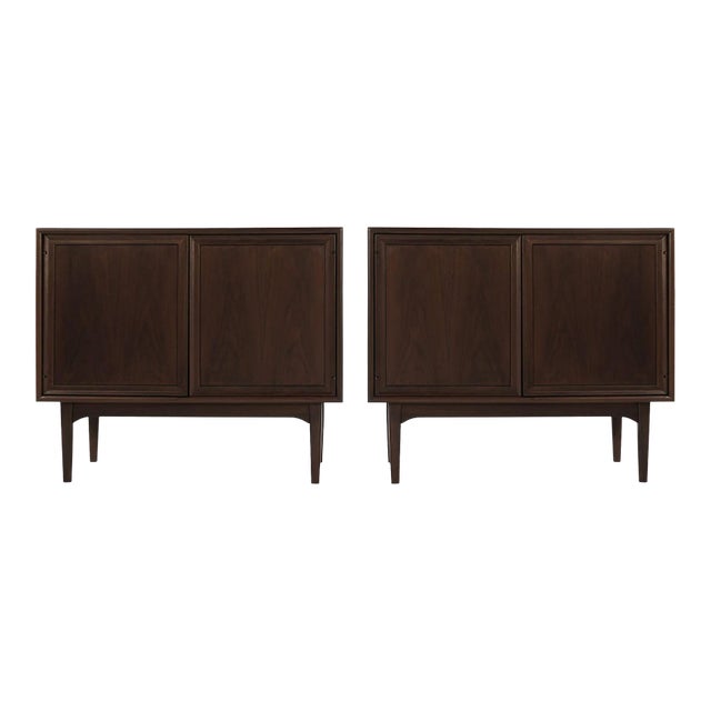 Set of Walnut Cabinets by Kipp Stewart, C. 1950s For Sale