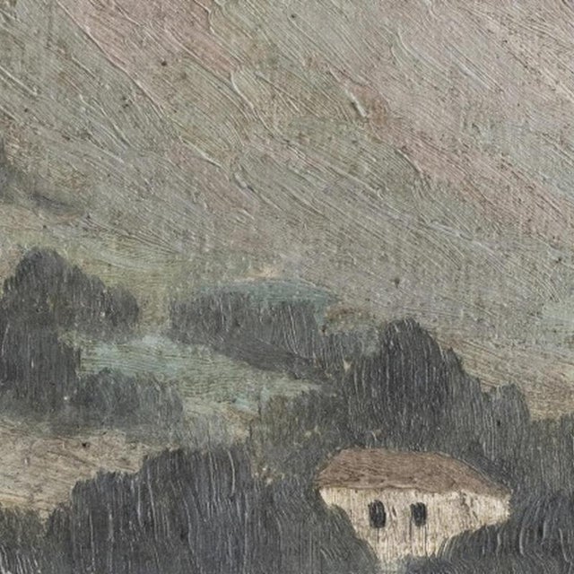 Dominguez Alvarez, Landscape with Houses, Oil Painting For Sale - Image 3 of 6