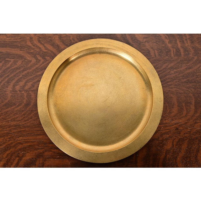 Art Deco Tiffany Studios New York Bronze Doré Large Charger Plate or Tray For Sale - Image 3 of 9