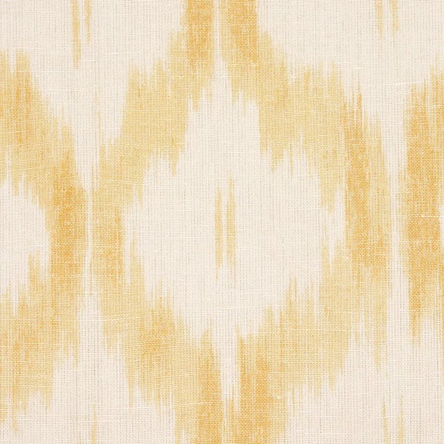 Schumacher Sample - Schumacher x Mark D. Sikes Santa Monica Ikat Fabric in Yellow For Sale - Image 4 of 6