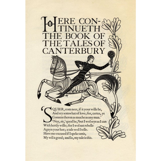 Eric Gill, The Canterbury Tales, Vol IV, 1931, Engraving For Sale