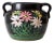 Vintage Hand Painted Floral Pottery Vase For Sale