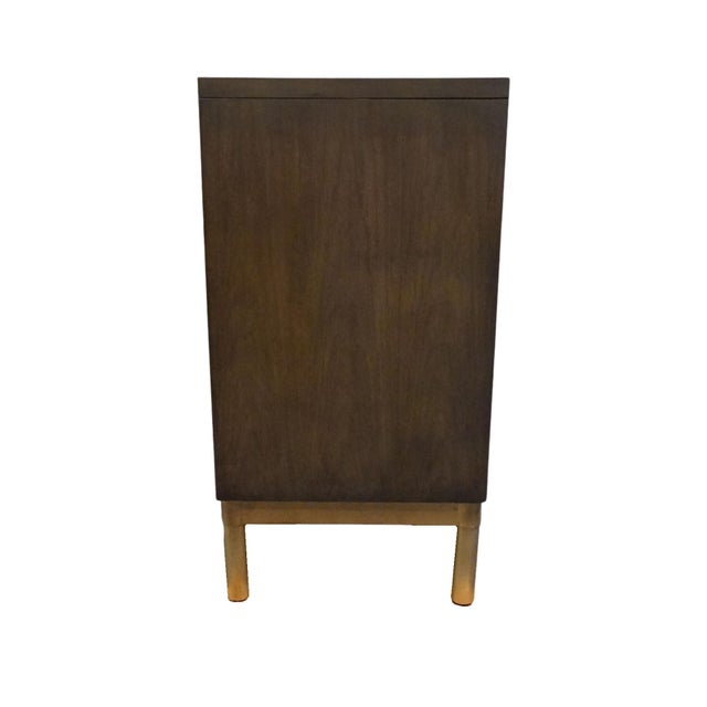 Bassett Mirror Co. Metro Collection Ash Veneer Contemporary Glamour Style 42" Bar Cabinet A2427 For Sale - Image 10 of 13