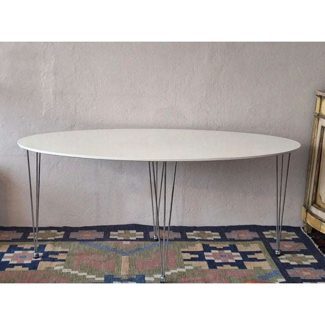 Ellipse-Shaped Dining Table, Denmark, 1970s For Sale - Image 11 of 11