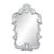 White Carved Wood Mirror For Sale