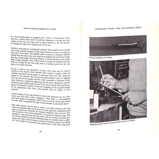 Paper "How to Make Bamboo Fly Rods" 1977 Barnes, George W. For Sale - Image 7 of 7