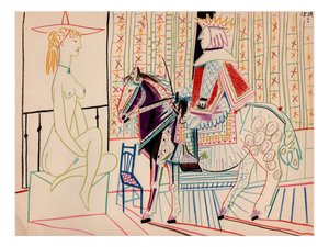 Pablo Picasso, The King, the Horse and the Courtesan, Nude, Lithograph, 1954