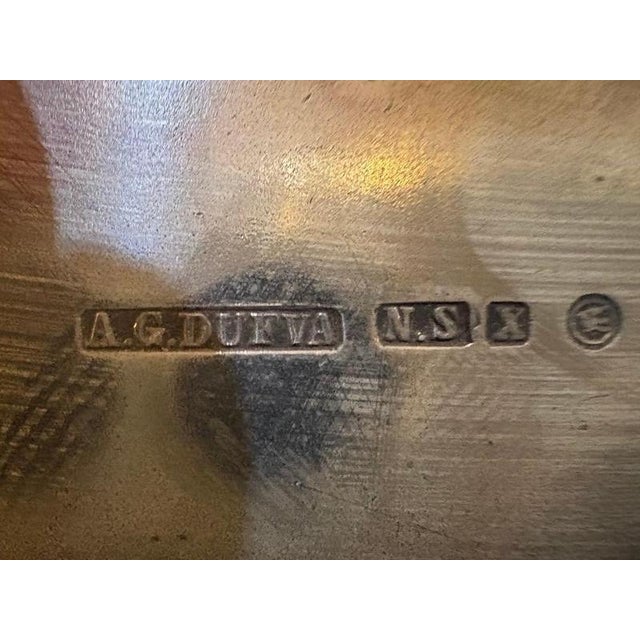 Antique Swedish Silver-Plated 5-Light Candelabras by A.G. Dufva, 19th Century, Set of 2 For Sale - Image 15 of 16