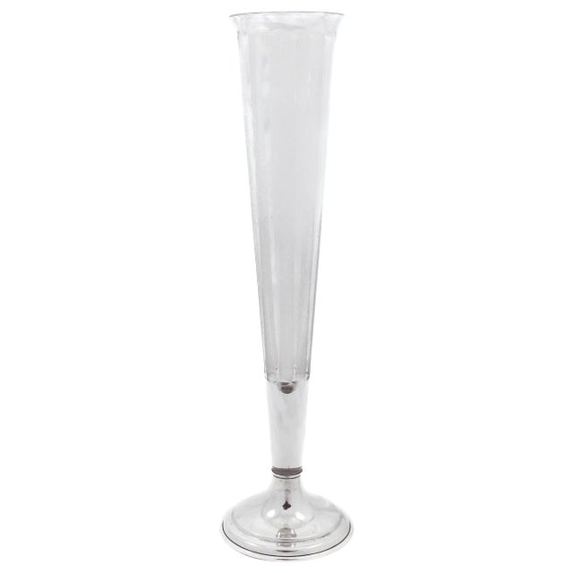 1920s Hawkes Sterling & Crystal Art Deco Vase For Sale In New York - Image 6 of 6