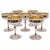 Early 20th Century Antique American Sterling Silver Gilt Art Deco Sherbet Cocktail Wine Goblets - Set of 7 For Sale - Image 5 of 10
