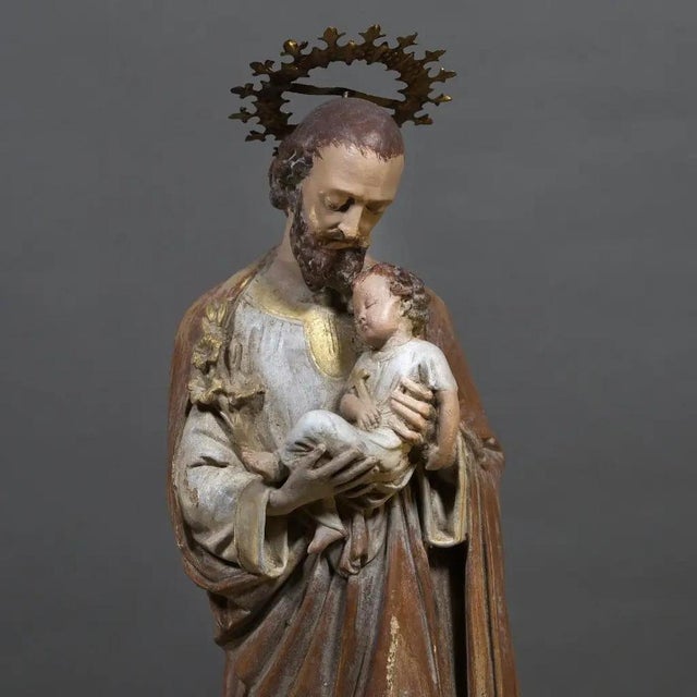 Large 19th Century Joseph with Child For Sale - Image 4 of 6