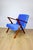 Vintage Loft Lounge Chair with Blue Cornflower Velvet Upholstery, 1970 For Sale - Image 11 of 12