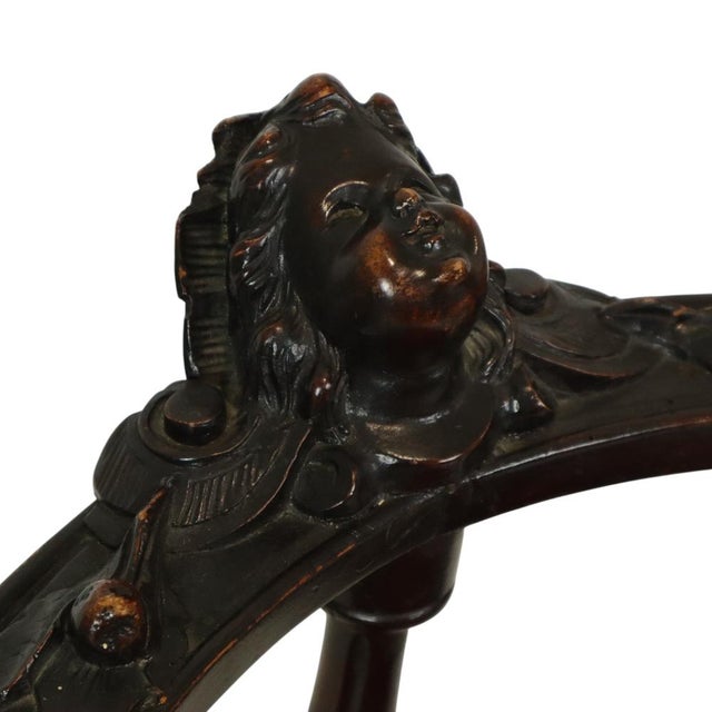 Antique sculpted oak corner chair, Italian made, entirely in Renaissance style, second half of the 19th century, around...