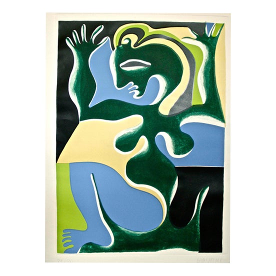 Fritz Baumgartner, Woman, 1970s, Screen Print For Sale