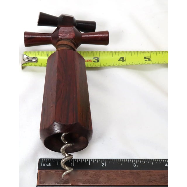 Fine Quality Hand Made Vintage Rosewood Double Action Corkscrew Circa Mid 20th Century For Sale - Image 12 of 13