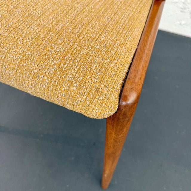 Mid-Century Modern Walnut Chair by Bertha Schaeffer for M. Singer & Sons For Sale - Image 10 of 10