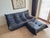 Togo Sofa with Pouf in Black Leather by Michel Ducaroy for Ligne Roset, Set of 2 For Sale - Image 12 of 12