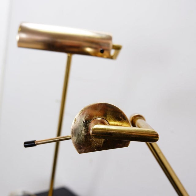 Vintage Brass Articulating Desk Lamps by Stéphane Davidts, Belgium, Set of 2 For Sale - Image 11 of 16