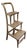 Nancy Corzine White Gold Giltwood Library Step Ladder, Attributed For Sale