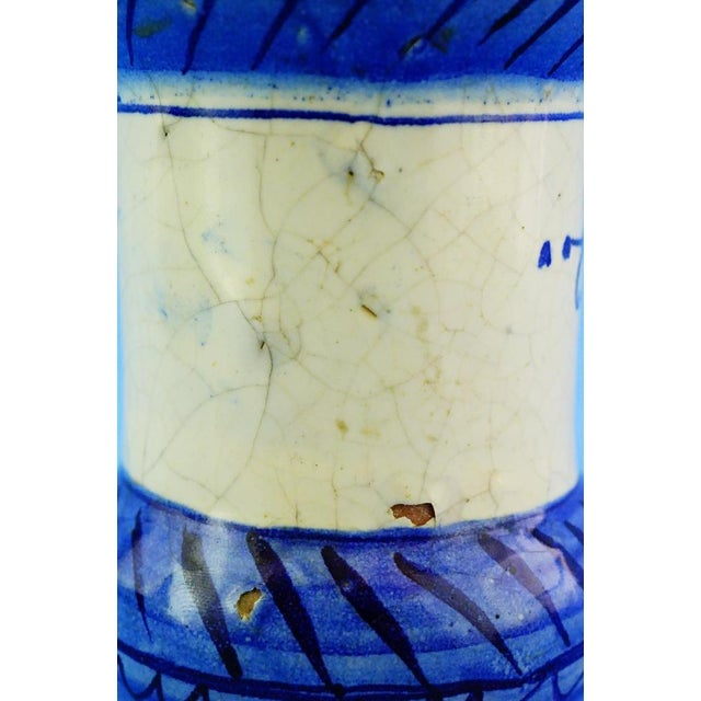 17th Century Albarello Pharmacy Jar in Ligurian Ceramic, Italy For Sale - Image 14 of 18