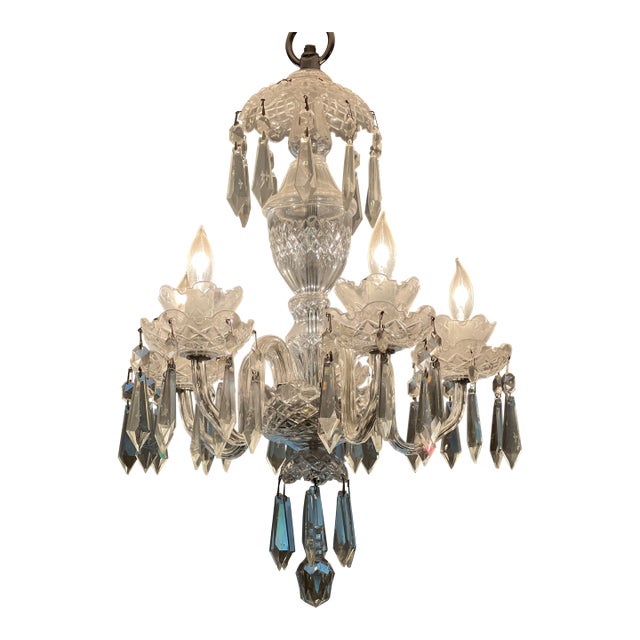 Mid 20th Century Waterford 5 Arm Chandelier For Sale