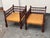 Indian Indian Vintage Rush Seat Low Chairs, Pair For Sale - Image 3 of 12