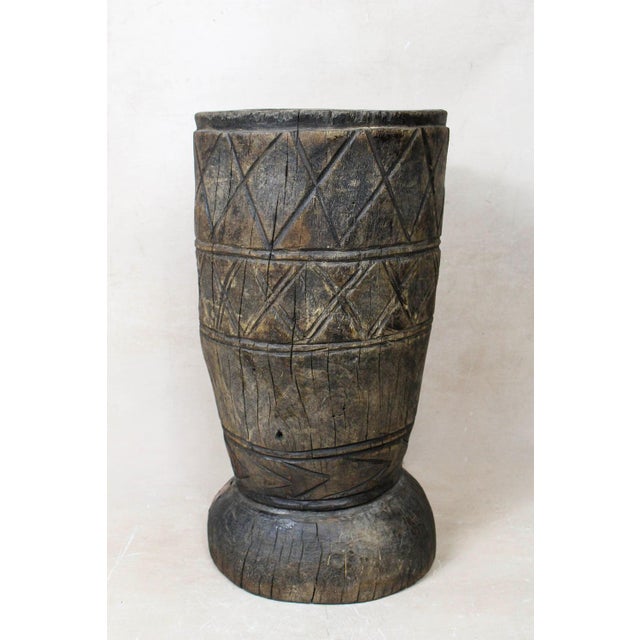 African Grain Stomper Table or Planter For Sale - Image 3 of 5