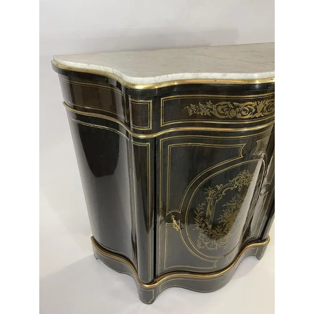 Blackened Wood Cabinet Napoléon 3 For Sale - Image 5 of 11