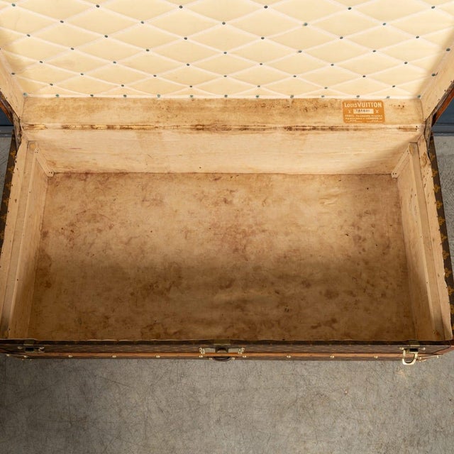 Vintage Steamer Trunk in Monogram Canvas from Louis Vuitton, France, 1930 For Sale - Image 13 of 18
