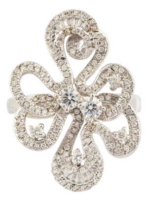Natural Diamond Ring with 1.56 Carats Diamond in 18k Gold