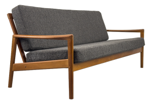 Danish Teak and Wool 3-Seater Sofa, 1960s