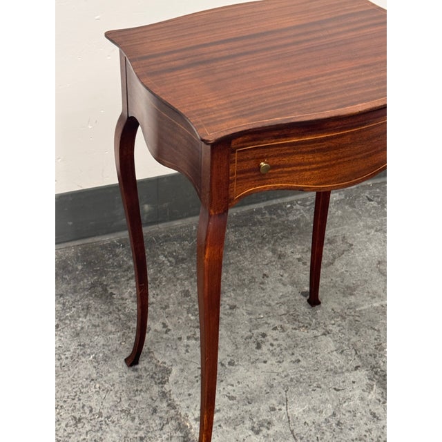 Edwardian Mahogany Inlaid Side Table, Vintage For Sale - Image 9 of 12