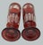 An exceptionally fine example of a pair of Chech Bohemian richly coloured dark ruby Cut Glass and engraved tall stemmed...
