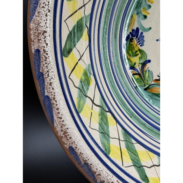 Ceramic Spanish Triana Lebrillo Ceramic Plate with Painted Horse For Sale - Image 7 of 11