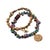 Multicolor Hematite Stone Protective Evil Eye Lucky Elephant Bracelet Set For Sale - Image 9 of 11