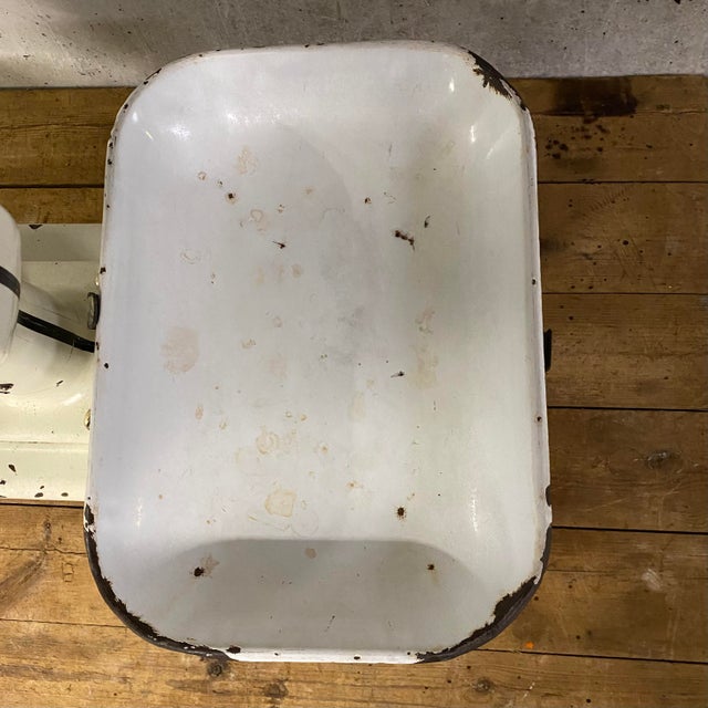 Cream Vintage Metal Scale For Sale - Image 8 of 13