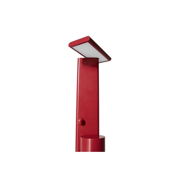 Polyshape Red Aluminium Floor Lamp by Ferrerol Babin for Cassina For Sale - Image 3 of 11