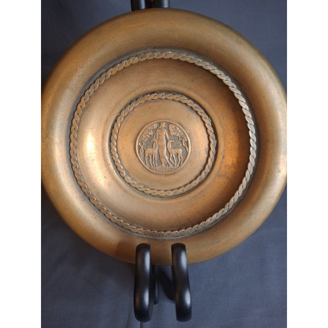 Rare 1948 Transition Copper Plate Tzfat Canaan Workshop Palestine & Israel Marks For Sale - Image 4 of 15