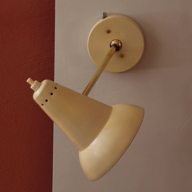 Jacques Biny Mid-Century Brass Adjustable Wall Lamp by J. Biny, 1950s For Sale - Image 4 of 16