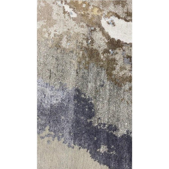 1990s Handwoven Modern Abstract Area Rug 9x12 For Sale - Image 9 of 11